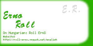 erno roll business card